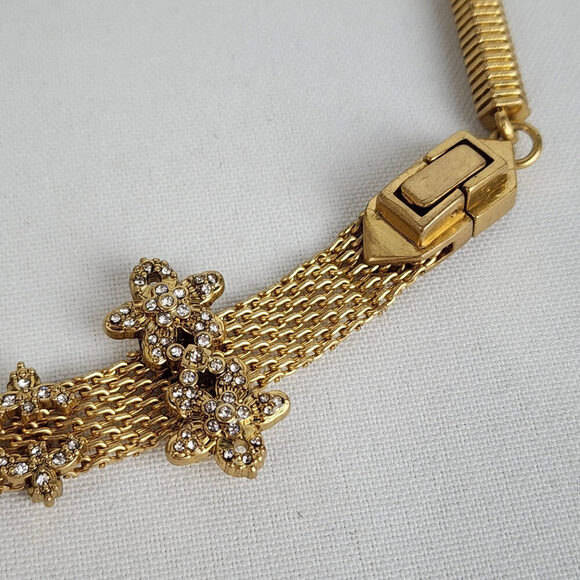 Cabi Bon Vivant Gold Flower Necklace & Bracelet - Picture 4 of 11